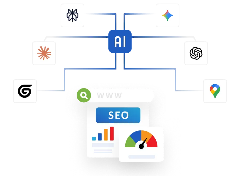 Local SEO & AI Search Map Graphic