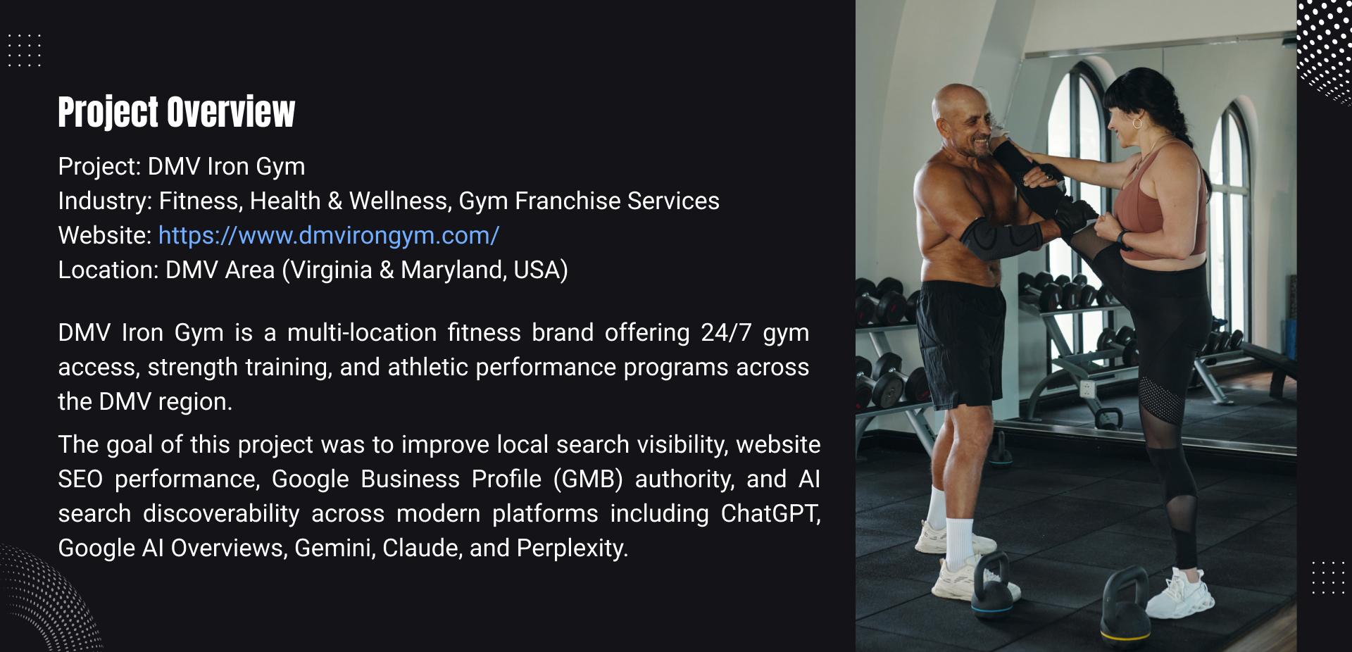 Gym SEO Case Study with Multiple #1 Map Rankings and Strong AI Search Visibility