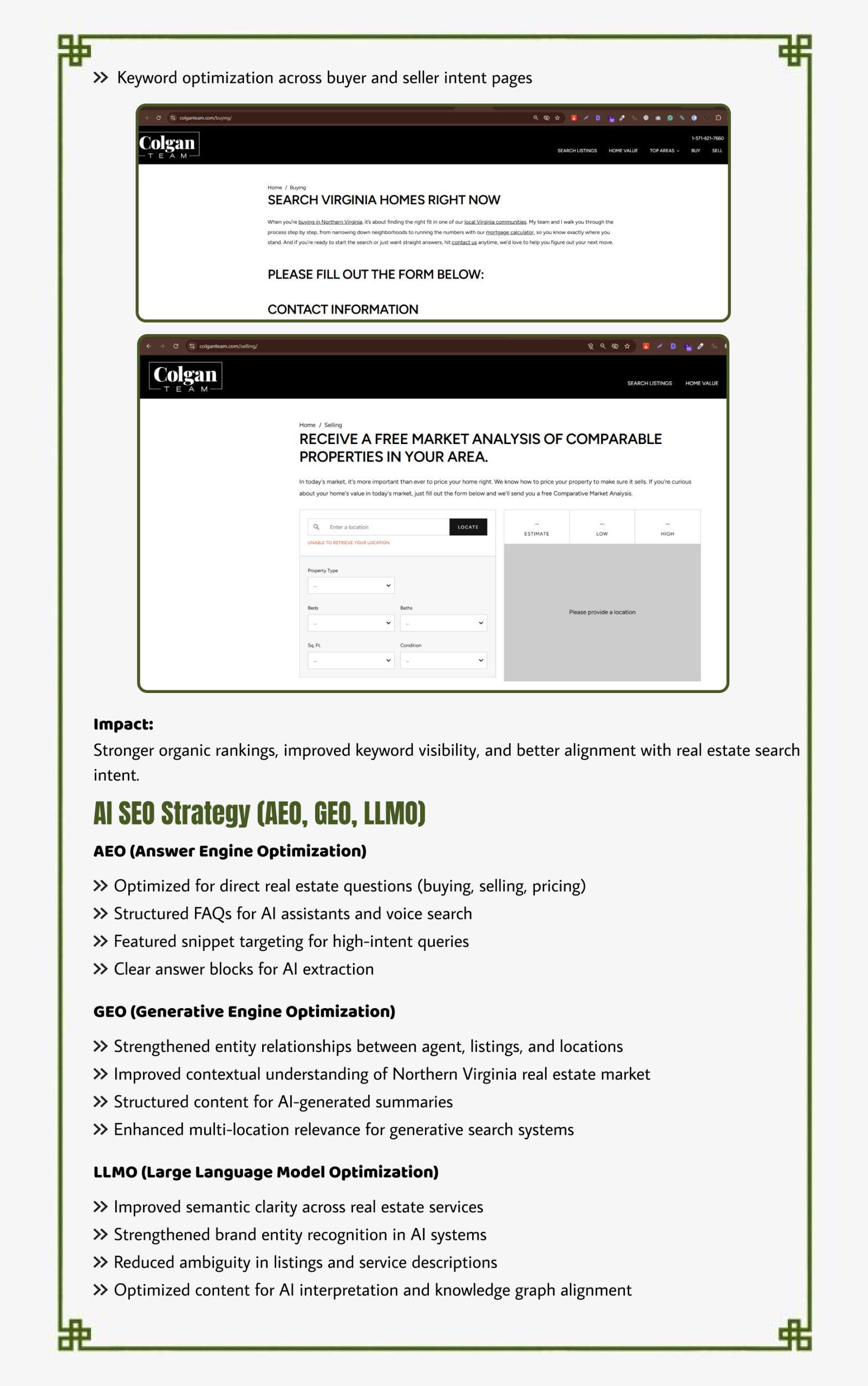 Real Estate Local SEO Case Study, Page 6