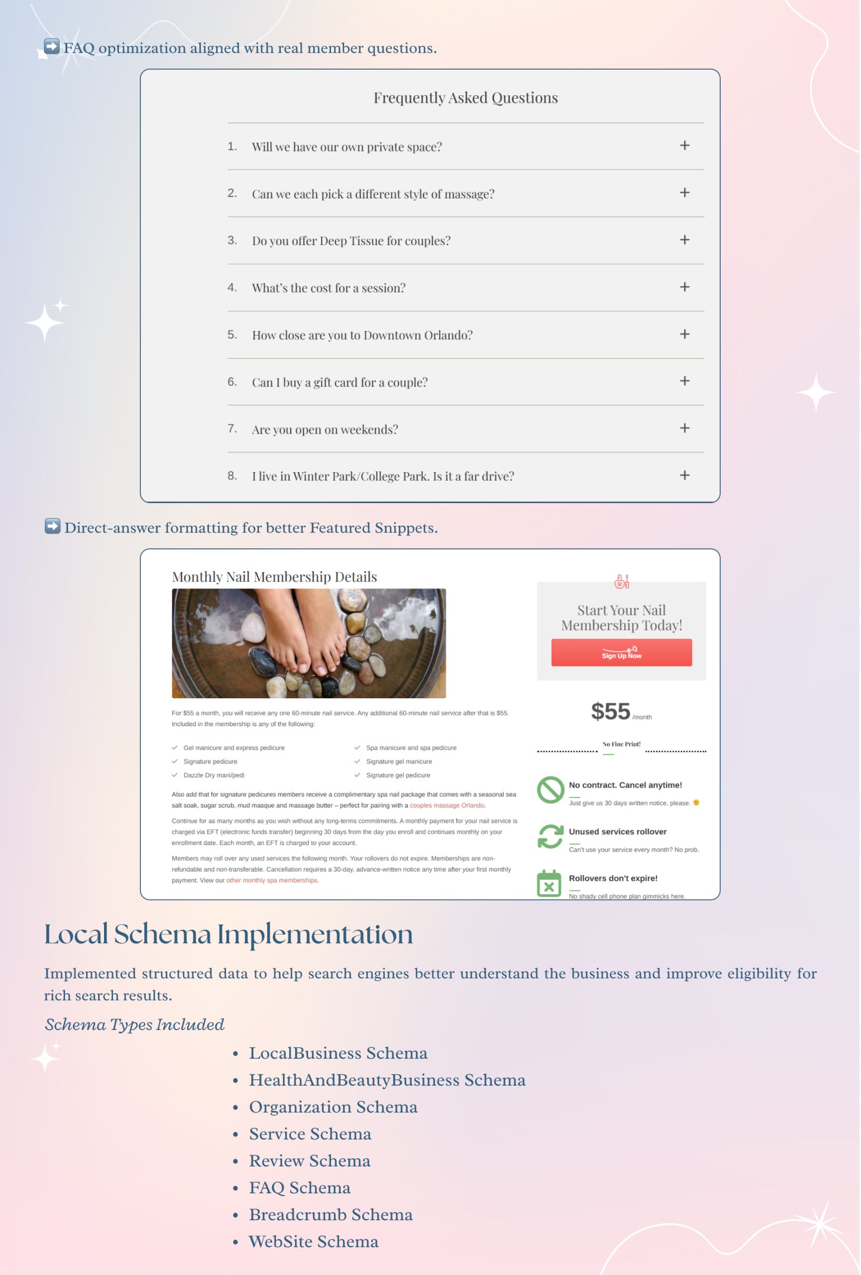 Spa Local SEO Case Study, Page 7